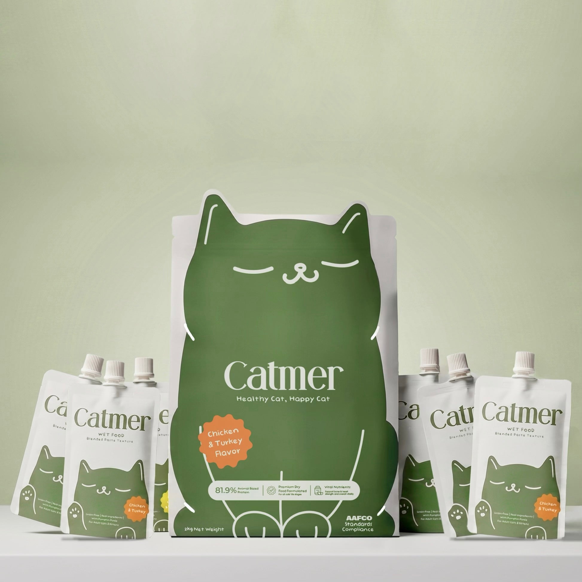 Catmer® Dry Cat Food and Catmer® 6 Wet Food Pouches