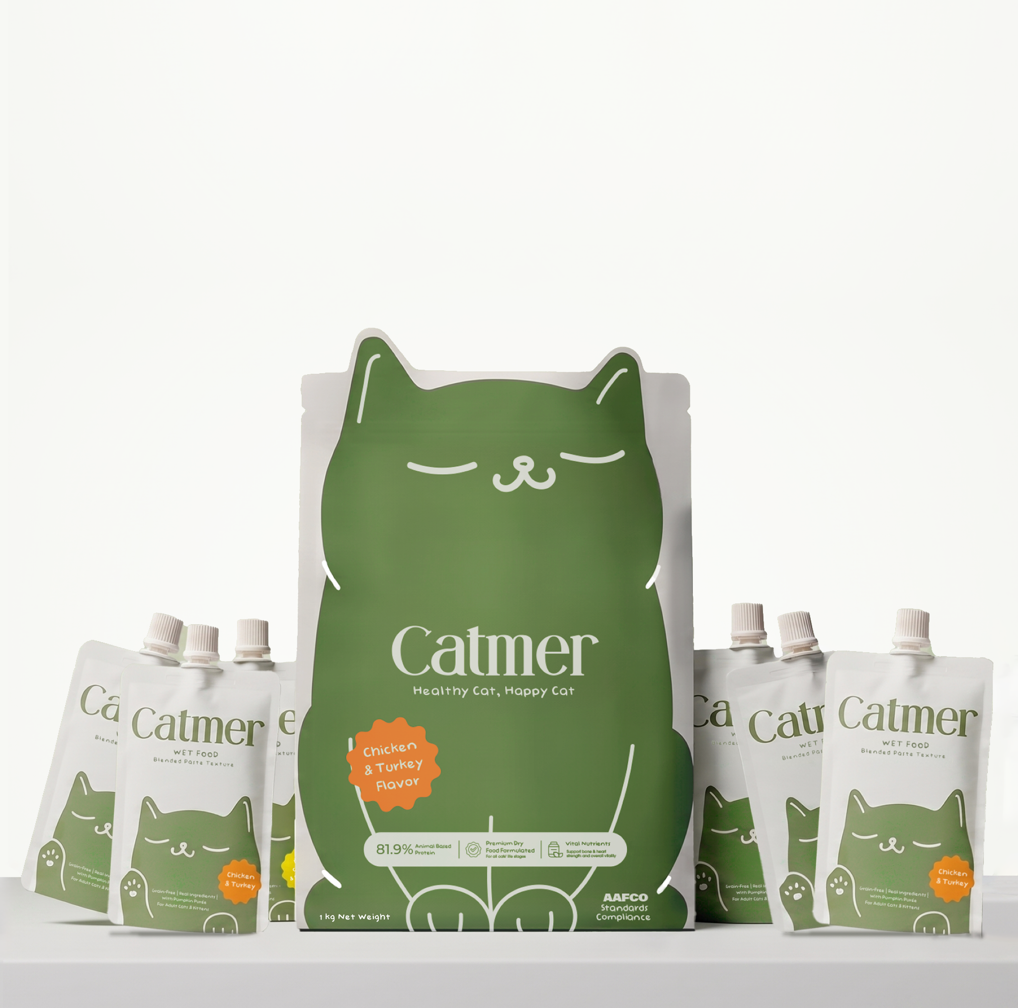 Starter Bundle - Catmer® Dry Cat Food and Catmer® 6 Wet Food Pouches